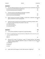 Coordination chemistry