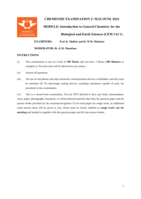 Introduction to General Chemistry for the Biological and Earth Sciences