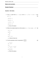 Introduction to calculus of one-variable functions