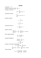 Adv. Classical Mechanics