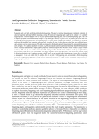 An exploration collective bargaining units in the public service