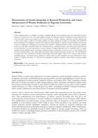 Determinants of gender inequality in research productivity and career advancement of women academics in Nigerian universities