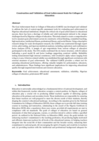 Construction and validation of goal achievement scale for colleges of education