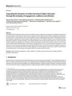 Unpacking the dynamics of online learning in higher education through the interplay of engagement, readiness and attitudes