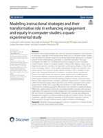 Modeling instructional strategies and their transformative role in enhancing engagement and equity in computer studies: a quasi-experimental study