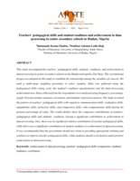 Teachers' pedagogical skills and student readiness and achievement in data processing in senior secondary schools in Ibadan, Nigeria