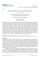 Mutually hurting political violence and peacebuilding in Edda, Nigeria