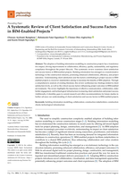  A systematic review of client satisfaction and success factors in a systematic review of client satisfaction and success factors in BIM-Enabled projects †
