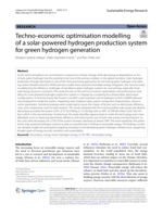 Techno-economic optimisation modelling of a solar-powered hydrogen production system for green hydrogen generation