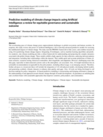 Predictive modeling of climate change impacts using Artificial Intelligence: a review for equitable governance and sustainable outcome