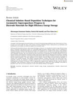 Chemical solution-based deposition techniques for asymmetric supercapacitors : Progress in electrode materials for high-efficiency energy storage