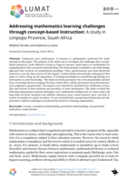 Addressing mathematics learning challenges through concept-based instruction: A study in Limpopo Province, South Africa.: A study in Limpopo Province, South Africa