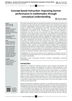 Concept-based instruction: Improving learner performance in mathematics through conceptual understanding