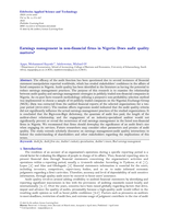 Earnings management in non-financial firms in Nigeria: Does audit quality matters?