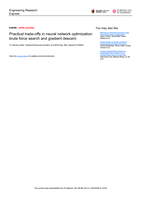 Practical trade-offs in neural network optimization: brute force search and gradient descent