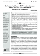 Barriers and facilitators of HIV treatment services among men who have sex with men during COVID-19 lockdown