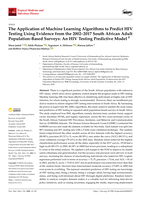 The application of machine learning algorithms to predict HIV testing using evidence from the 2002-2017 South African adult population-based surveys : an HIV testing predictive model