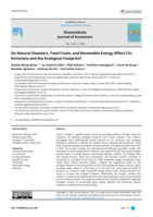 Do natural disasters, fossil fuels, and renewable energy affect CO2 emissions and the ecological footprint?