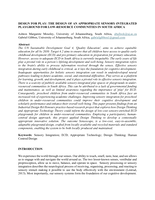 Design for play : The design of an appropriate sensory-integrated playground for low-resource communities in South Africa