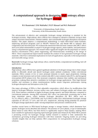 A computational approach to designing high entropy alloys for hydrogen storage