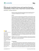 Bank-specific credit risk factors and long-term financial sustainability : Evidence from a panel error correction model