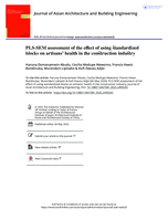 PLS-SEM assessment of the effect of using standardized blocks on artisans' health in the construction industry