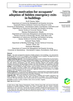 The motivation for occupants' adoption of hidden emergency exits in buildings