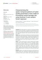 Characterising the spatio-temporal patterns of water quality parameters in the cradle of humankind world heritage site using Sentinel-2 and random forest regressor
