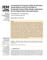 Juxtaposing the synopsis of Nigerian education system reforms with the principle of sustainable system-wide change: Implications for the Nigerian basic education system