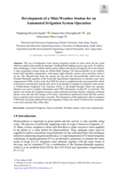 Development of a mini-weather station for an automated irrigation system operation