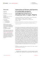 Interaction of drivers and barriers of sustainable property management practice in shopping malls in Lagos, Nigeria