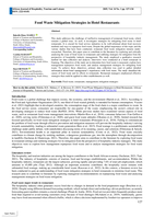 Food waste mitigation strategies in hotel restaurants