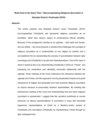 " Both exist at the same time " : Reconceptualizing religious syncretism in Akwaeke Emezi's freshwater (2018)