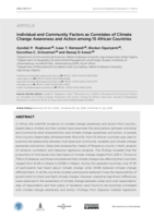 Individual and community factors as correlates of climate change awareness and action among 15 African countries