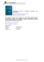An analysis of how peer mentors at university adjusted their mentoring strategy to facilitate better mentoring practice during COVID-19 from 2019-2021