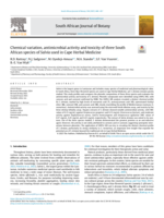 Chemical variation, antimicrobial activity and toxicity of three South African species of salvia used in Cape herbal medicine