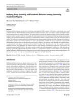 Bullying, body shaming, and academic behavior among university students in Nigeria