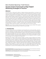 Tourist-centric framework to align digital marketing strategies in tourism