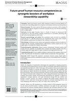 Future-proof human resource competencies as synergetic boosters of workplace stewardship capability