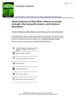 Alkali treatment of flax fibres: effects on tensile strength, thermal performance, and moisture absorption