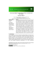 Food system digital transformation in Africa: Constraints and interventions