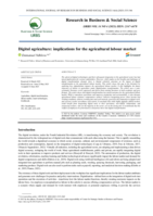 Digital agriculture: implications for the agricultural labour market