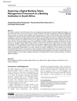 Exploring a digital banking talent management framework at a banking institution in South Africa
