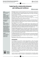 Exploring the relationship between job crafting and resilience