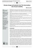 Climate change and systemic risk: The intermediary role of asset volatility