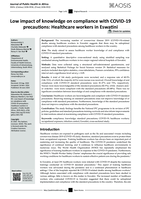 Low impact of knowledge on compliance with COVID-19 precautions: Healthcare workers in Eswatini