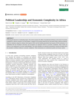 Political leadership and economic complexity in Africa