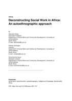 Deconstructing social work in Africa: An autoethnographic approach