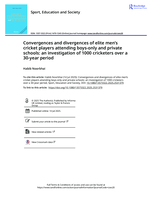 Convergences and divergences of elite men's cricket players attending boys-only and private schools: an investigation of 1000 cricketers over a 30-year period