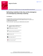 Reframing creativity in the city: on the emergence of contemporary township creativity